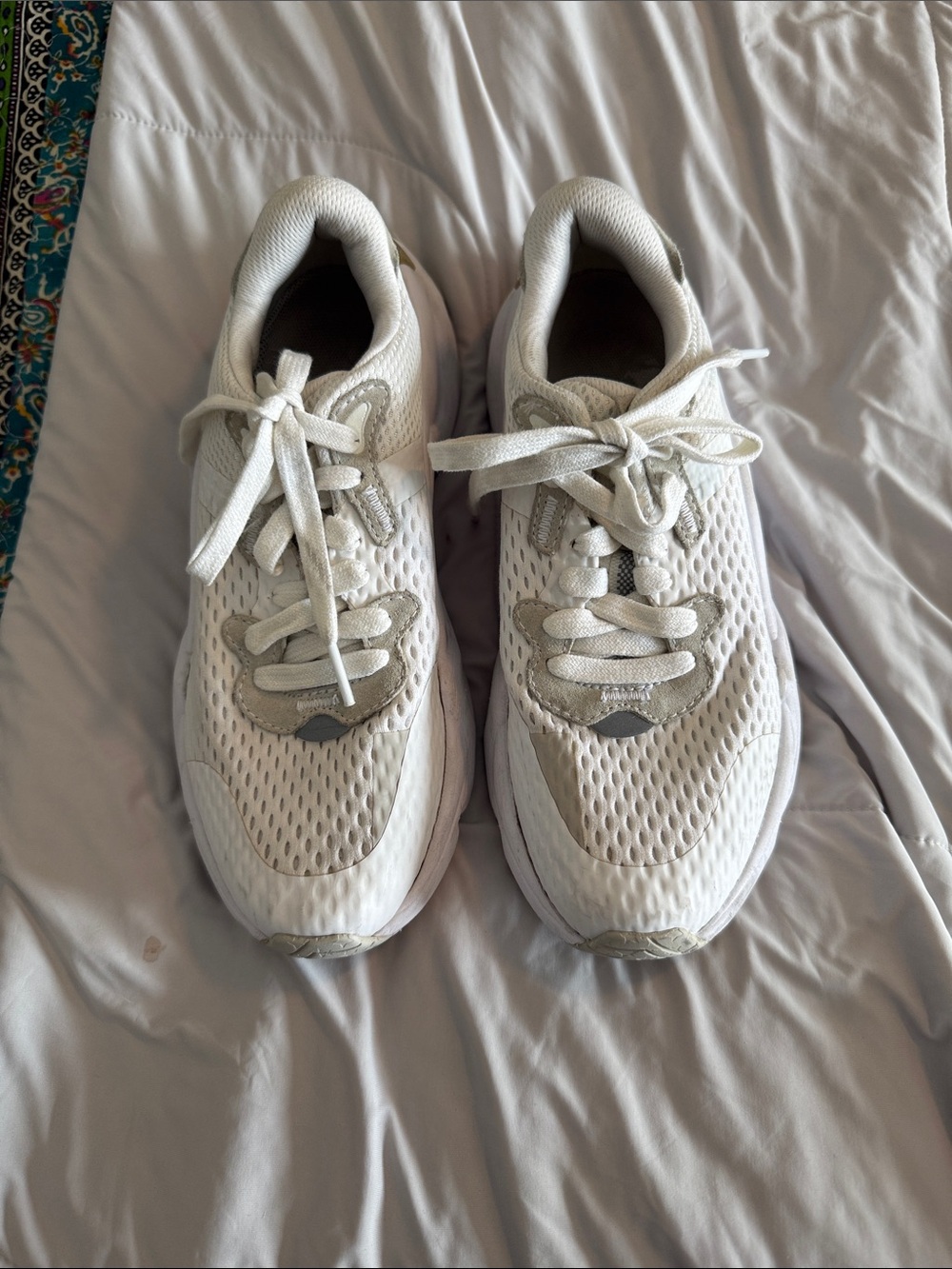 Sorel Women's White Mesh Lace-Up Sneakers